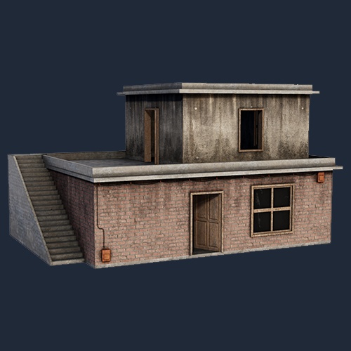 Two-Story Urban Brick House - two-story urban brick house, two texture