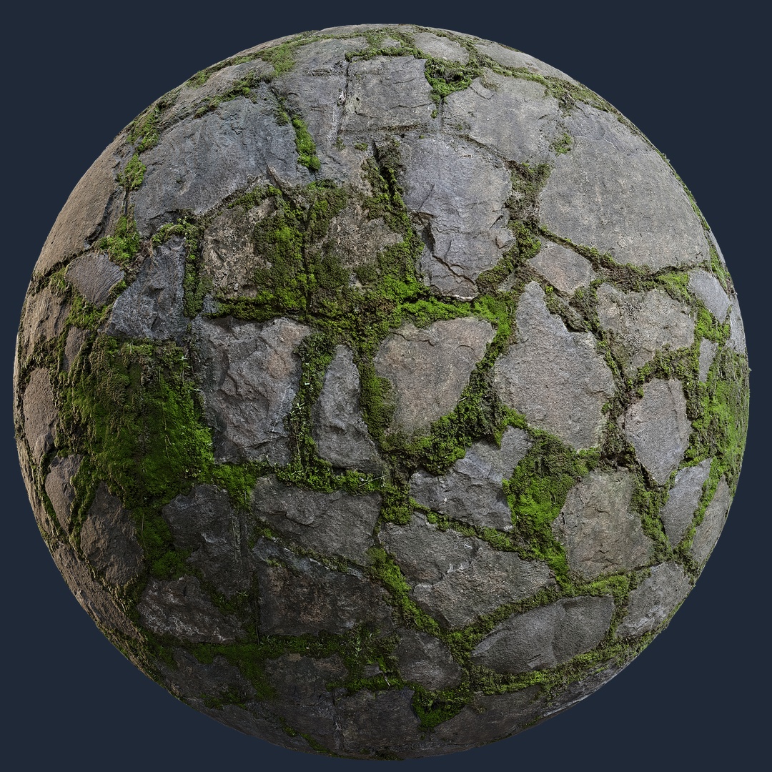 Mossy Natural Stone Wall - mossy natural stone wall, mossy texture preview image