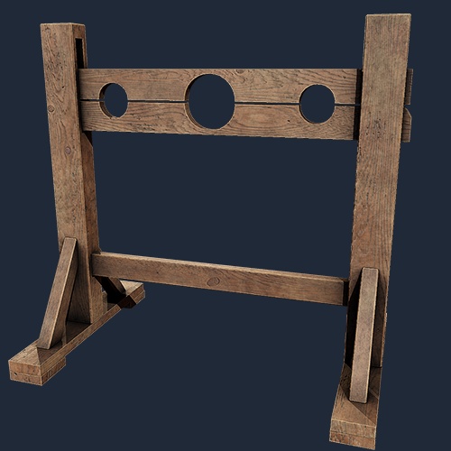 Medieval Wooden Stocks - medieval wooden stocks, medieval texture