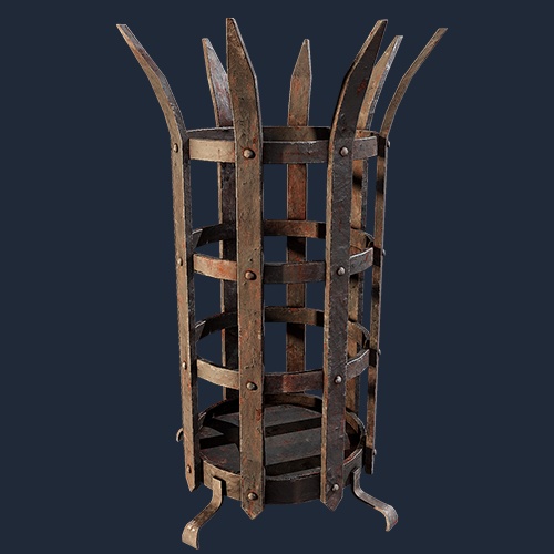 Medieval Iron Brazier - medieval iron brazier, medieval texture