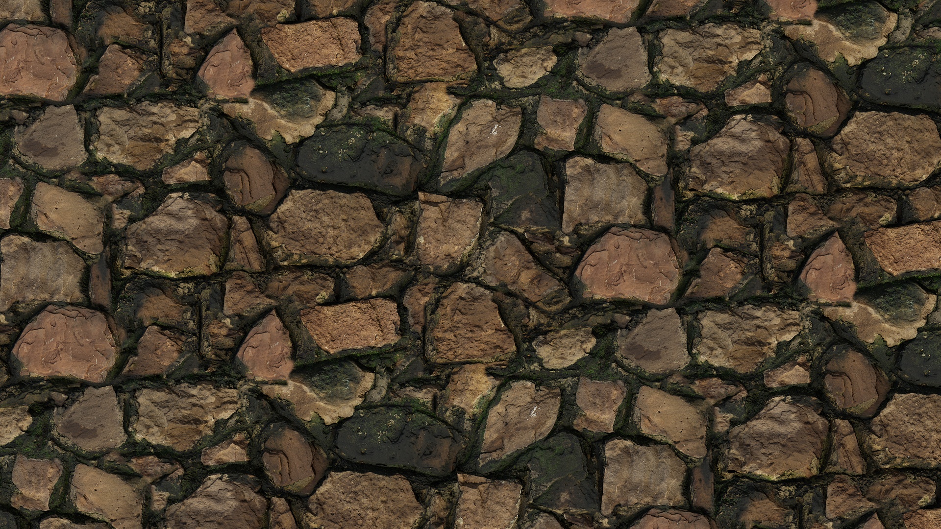 Mossy Stone Wall - mossy stone wall, mossy texture preview image
